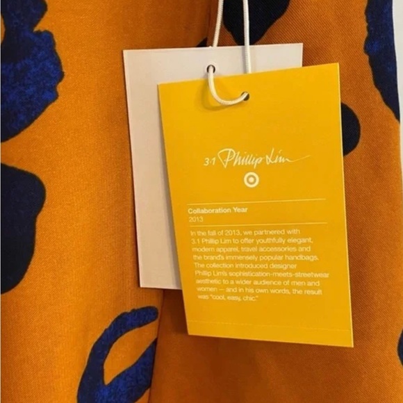 3.1 Phillip Lim Orange Blue Leopard Print A-Line Skater Skirt Size 14 - Picture 5 of 5